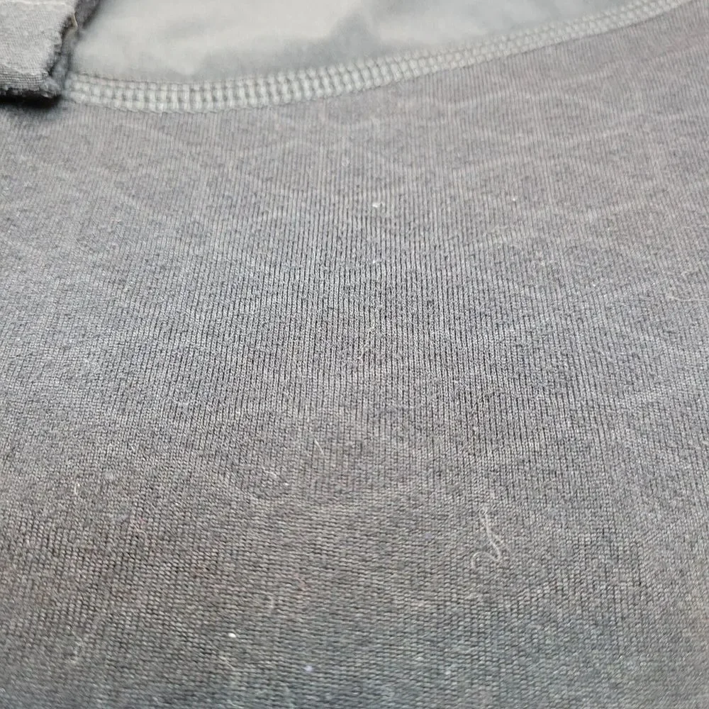 The North Face Quarter Zip Pullover Mens Medium Black Good Fleece Chest‎ Pocket